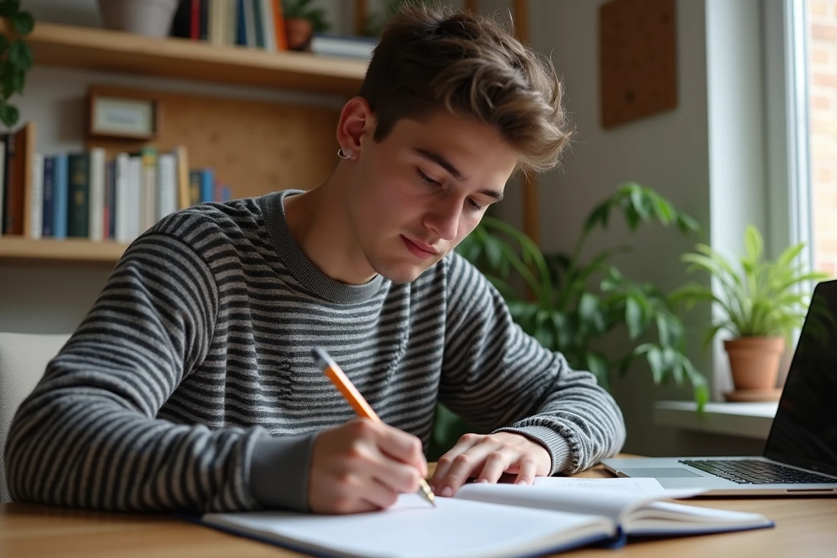 Étudiant en espagnol pratiquant l