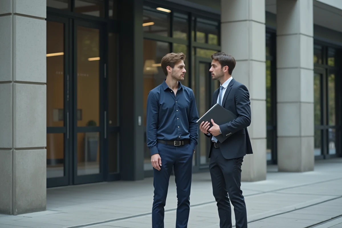 Jeune homme debout devant un bâtiment à Bordeaux